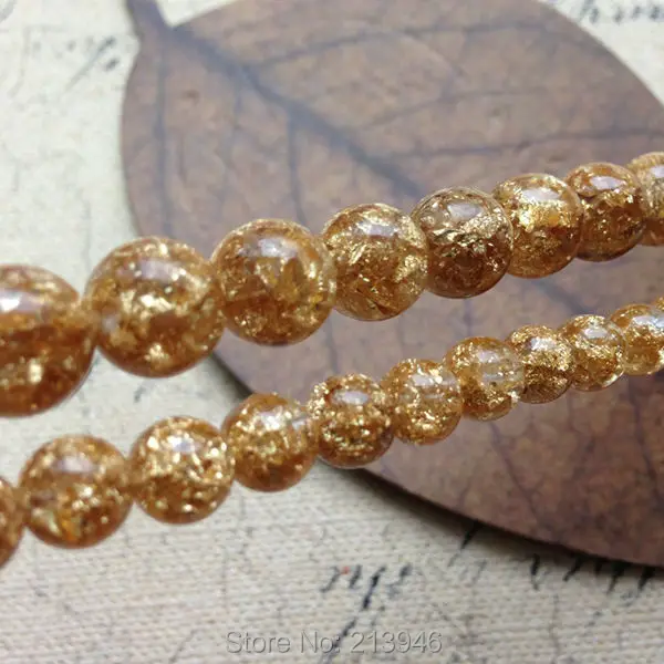 

Light Luxury 8MM-10MM Foil & Resin Loose Strands Jewelry Spacer Beads
