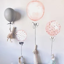 Мультяшные воздушные шары, декоративные наклейки на стену, фламинго, наклейка для детской комнаты, детская комната для маленьких девочек, детская спальня, скандинавский стиль, Настенный декор