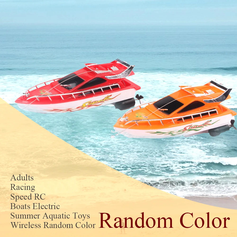 Pools Battery Powered Wireless Electric Kids Lakes Mini RC Boats Aquatic Toys Remote Control Adults Racing Speed Random Color