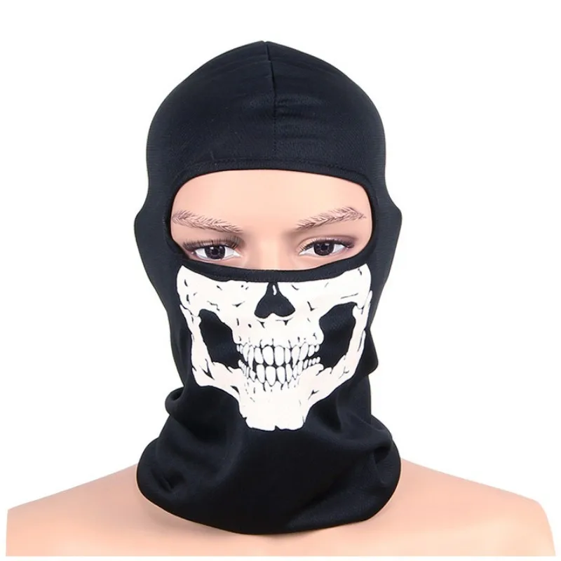 Ветрозащитная Балаклава, маска с черепом, хлопок, полная лицевая горловина, маски головные уборы, шляпа, уличная шапочка