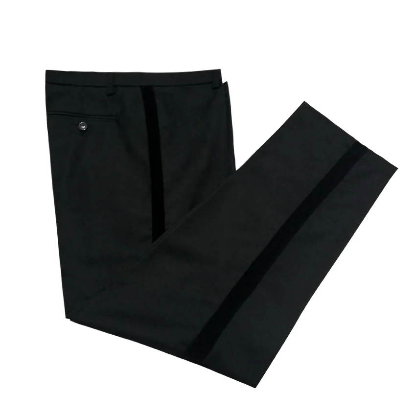 Hot Sale Suit Pant Black Edge Suit Trousers Black Edge Man pant Man Trousers 1 Piece Suit Britches  Men Dress Pants Size 2