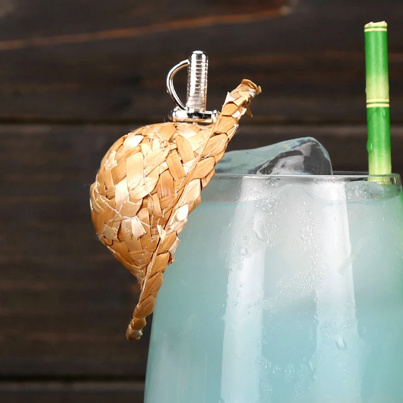 

Free Shipping 6PCS Mini Decorative Small Straw Hat For Cocktail Drink Cocktail Picks Pack of 6