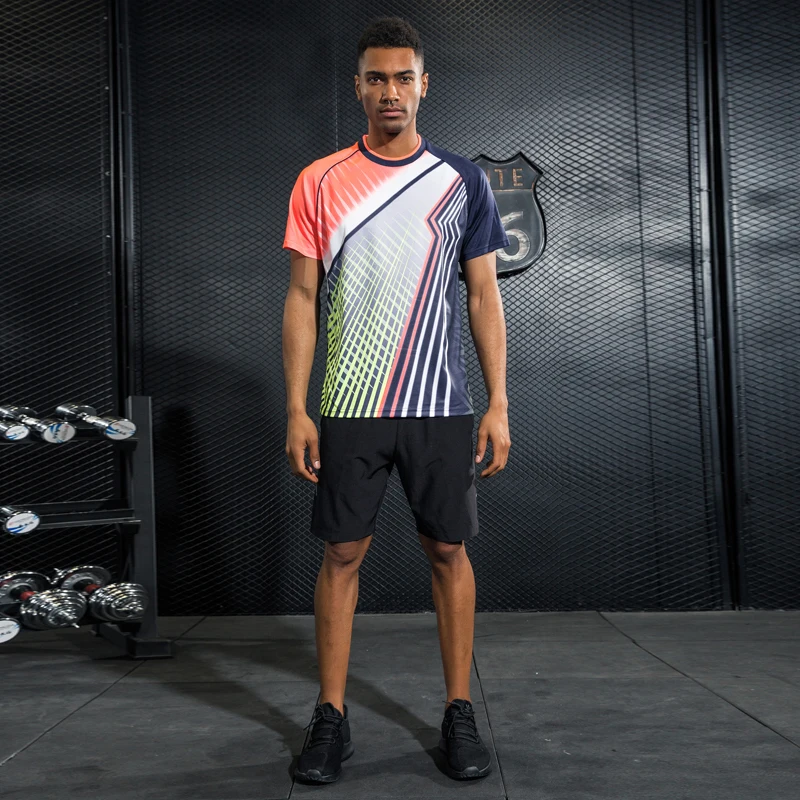 BINTUOSHI 2018 las nuevas mujeres camiseta de tenis corto hombres Badminton Tenis de Mesa Camisa + Pantalones cortos transpirable de secado rápido ropa de deporte