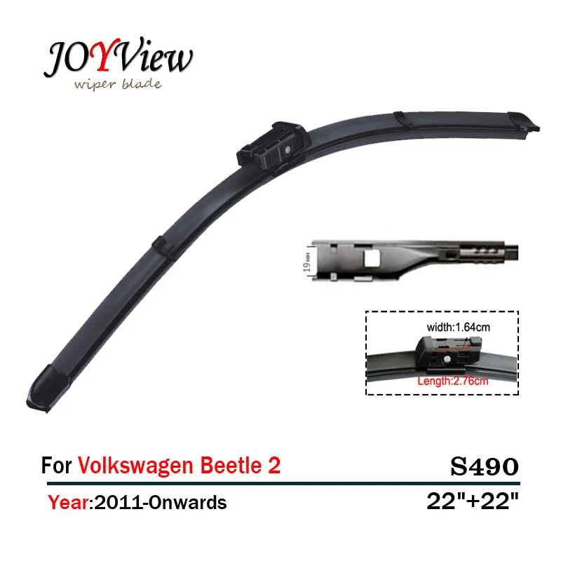 S490 Wipers Size22"+22"Fit For (VW) Volkswagen Beetle 2(2011 onwards
