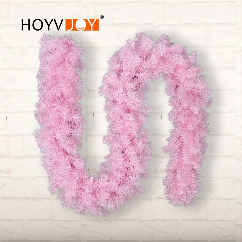 

HOYVJOY New Year 2.7meters pink Rattan LED Home Decorations For Holiday Christmas Halloween Party Supplies