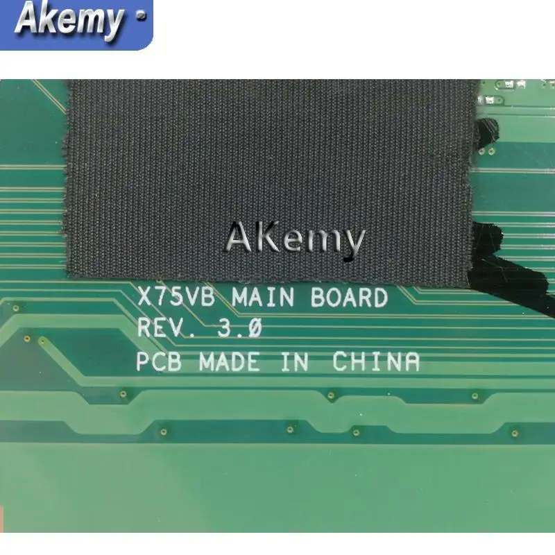 Akemy X75VC материнская плата для ноутбука ASUS X75VC X75VB X75VD X75V F75V тестовая оригинальная материнская плата 4G ram I7-3537U cpu GT720M