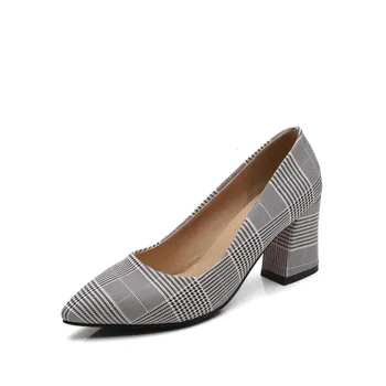 

Fashion comfortable pointed shoes 18 in the spring and autumn in thick with high with shallow mouth grid size