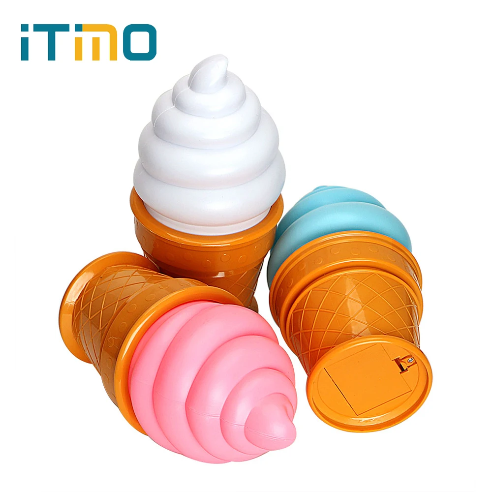 

iTimo LED Night Light Ice Cream Lamp for Children Kids Desk Table Lamp Home Decoration Cone Shaped Bedroom Decor Birthday Gift
