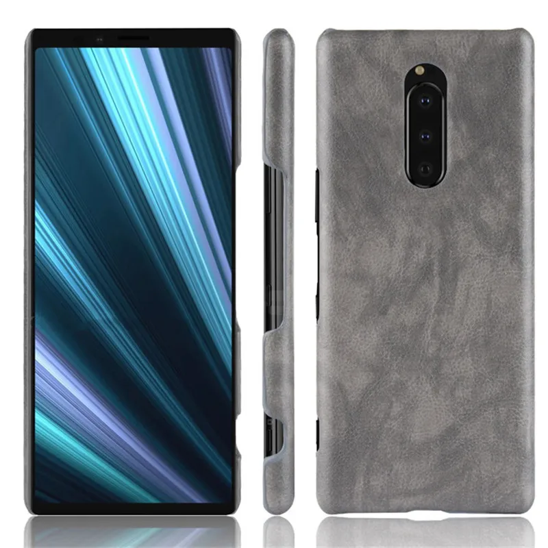 Чехол для Sony Xperia 1 J8170 J9110 J8110 ретро искусственная кожа с рисунком Litchi PC жесткий