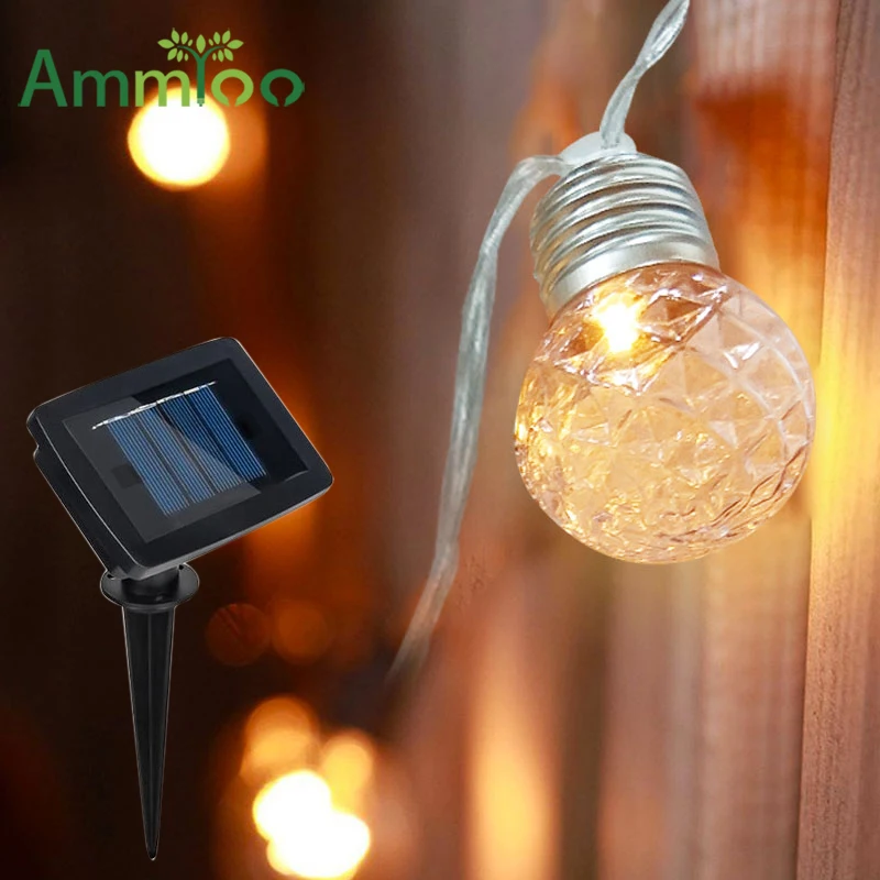 

G40 Crystal Balls Solar Lamp Sunlight Powered Hanging LED String IP65 Outdoor Led Solar Light Garden/Party/Christmas/Fairy Decor