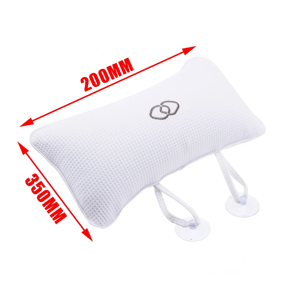 Bathtub Pillow Spa Bath Cushion Head Neck Rest Relax With Suction Cup Anti-slip 350 x 200mm PVC Comfortable Pillow Cushion