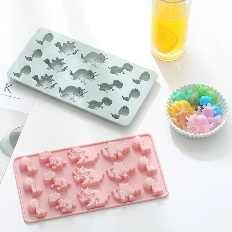 

High Quality Dinosaur Silicone Cake Mold Jelly Candy Mold 3D Mold DSilicone Chocolate Mold Chocolate Baking Tools Non-Stick