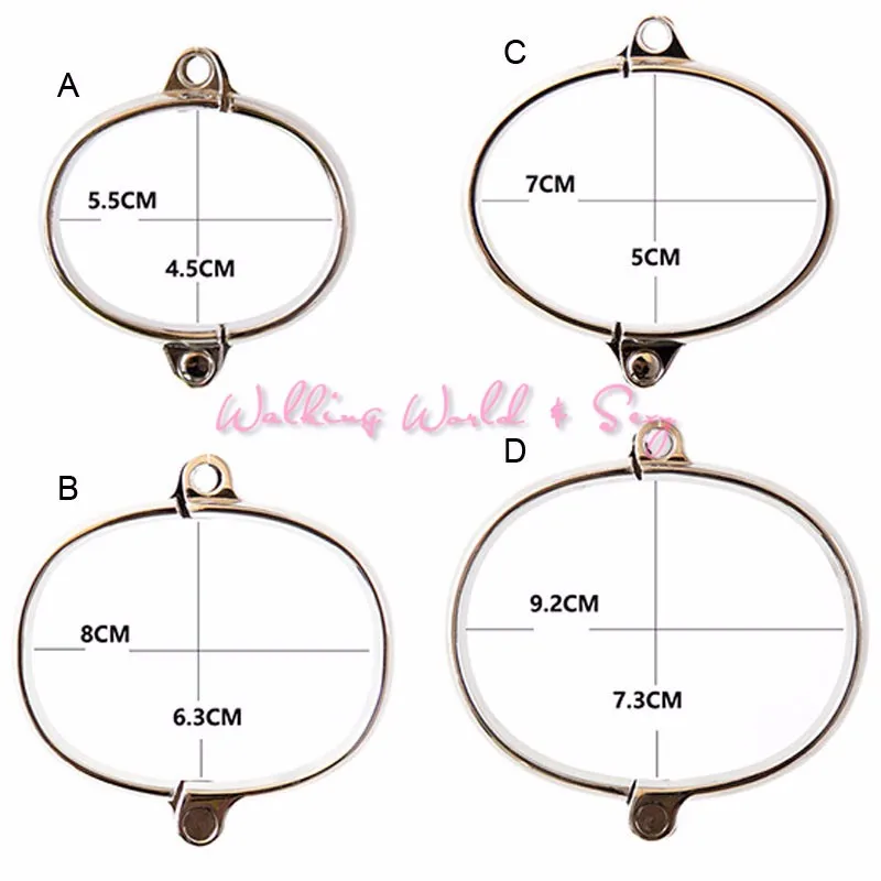 4 Size Stainless Steel Hand Cuffs Ankle Cuffs Sex Toys For Couples Lockable Shackle Fetter Adult Game BDSM Bondage Restraints (5)