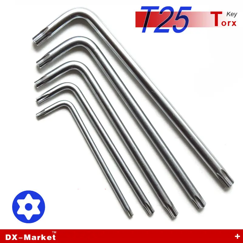 T25 torx , 10pcs , Lengthened handle torx wrench , alloy steel DIY wrench tool , Auto parts