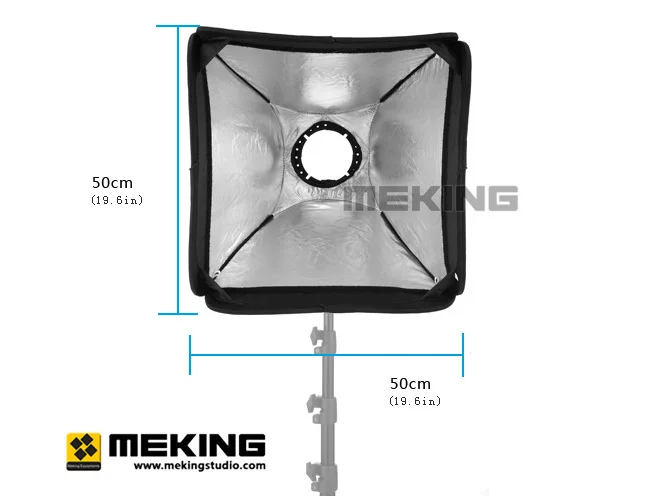 Meking E5050 софтбокс для вспышки Speedlite SpeedLight Flash 50 см 2" мягкая коробка с l-образным адаптером диффузор сумка для переноски