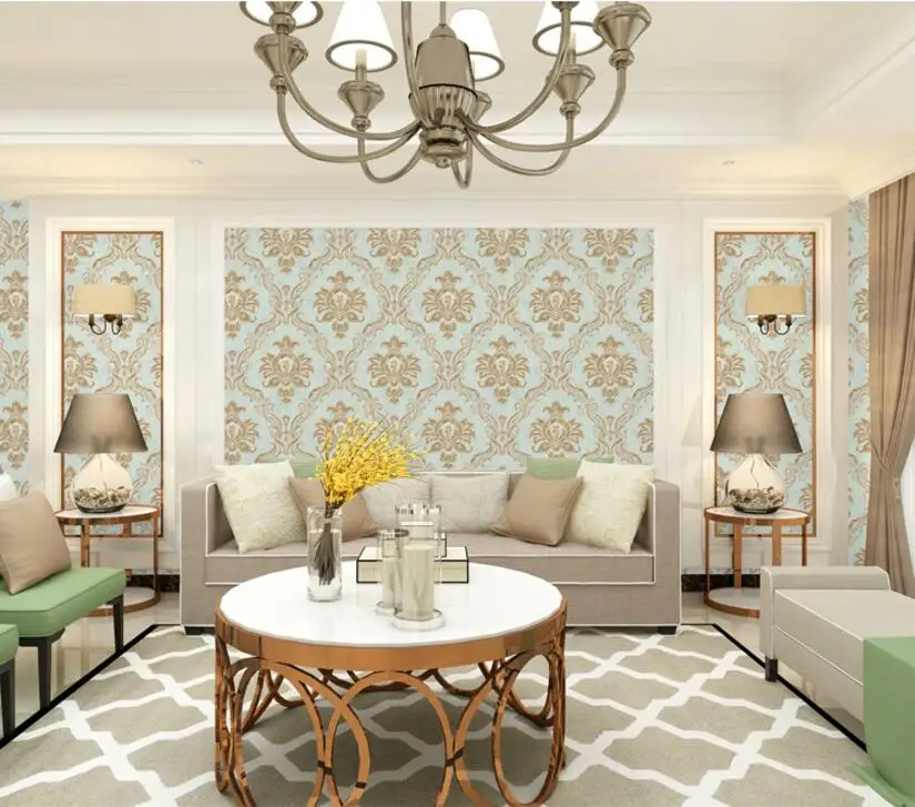 3d Damask wallpaper for walls 3 d Embossed Wall Paper For Living Room