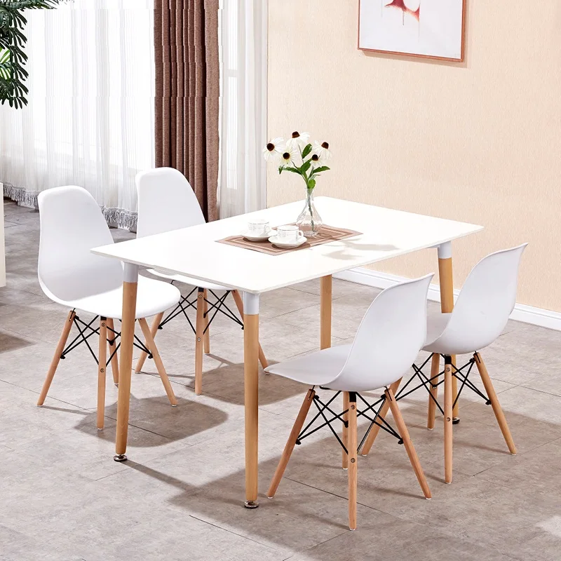 U-BEST High glossy nordic modern design dining table for home use, wooden round dining table for restaurant