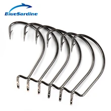 BlueSardine 50 шт. колючий рыболовный крючок из углеродистой стали рыболовный крючок Pesca Peche Anzol морские рыболовные крючки