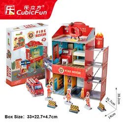 Кэндис Го! CubicFun 3D модель головоломка бумаги p813h собрать игрушки пожарной Пожарная служба пожарной машиной для мальчиков подарок на день