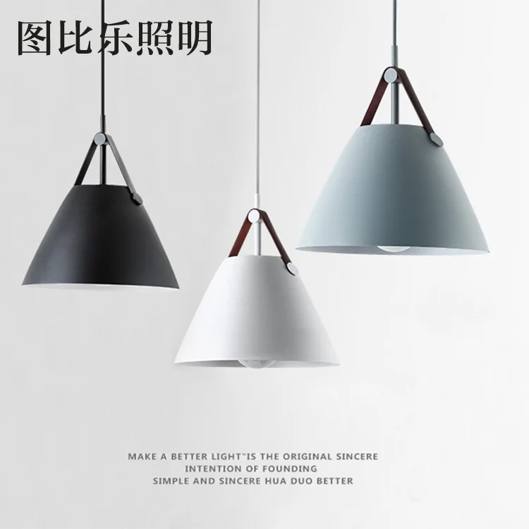 

Nordic modern minimalist personality bar restaurant lighting art cafe, Ma Ka long color belt Chandelier