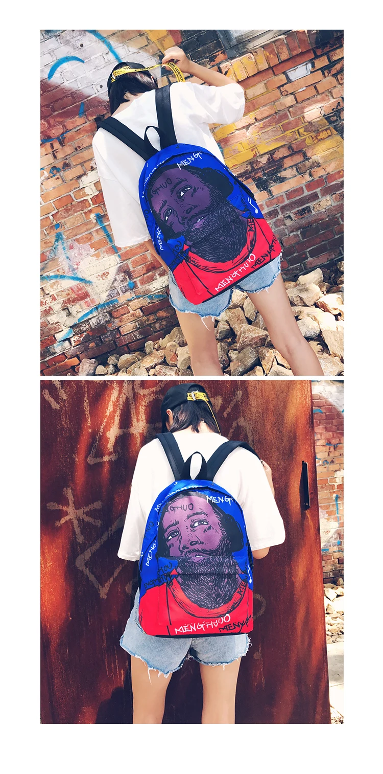 Menghuo Новейшие женские рюкзаки с 3D принтом, Женский трендовый дизайнерский рюкзак, школьные сумки для подростков, девочек, мужчин, дорожная сумка, Mochilas
