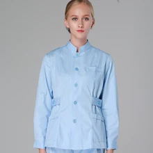 Костюм для кормления, Раздельный костюм с длинными рукавами для мужчин и женщин, белое пальто, оральный стоматолог, салон красоты, комбинезоны, комплект из двух предметов