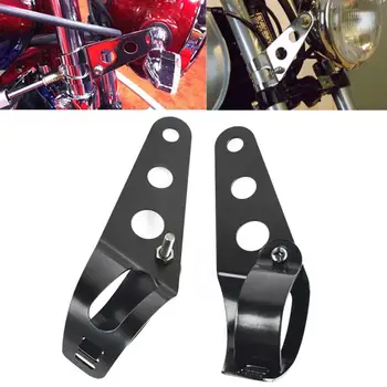 

1 Pair Universal phare moto Steel 31-39mm Motorcycle Motorbike Headlight Metal Bracket Holder
