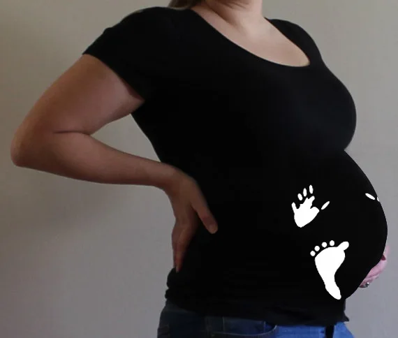Funny Pregnancy T Shirts For Pregnant Women Summer Tees Women T-shirts Slim Cartoon Casual Maternity Tops O-Neck Hot Sale