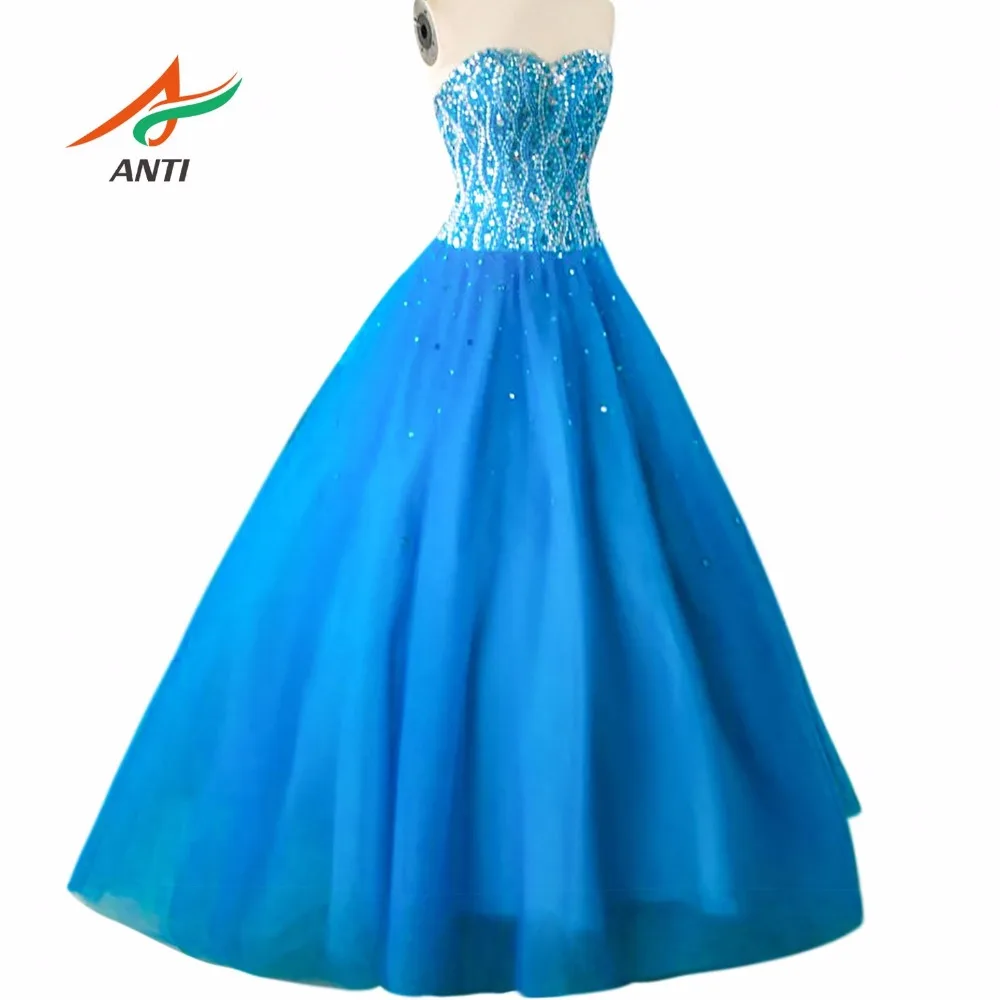 ANTI Elegant Ice blue Quinceanera 