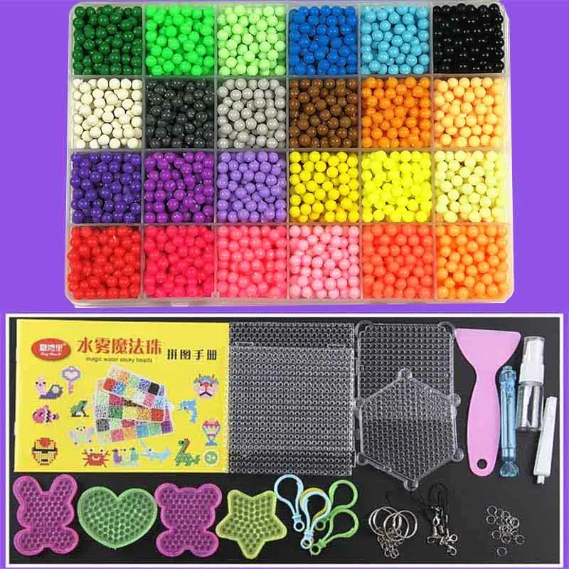 

DIY Water Beads Fusion Craft Set 3D Color Magic Water Sticky Water Sticky Beads With Palette Pen Peeler Sprayer Beginners Studio