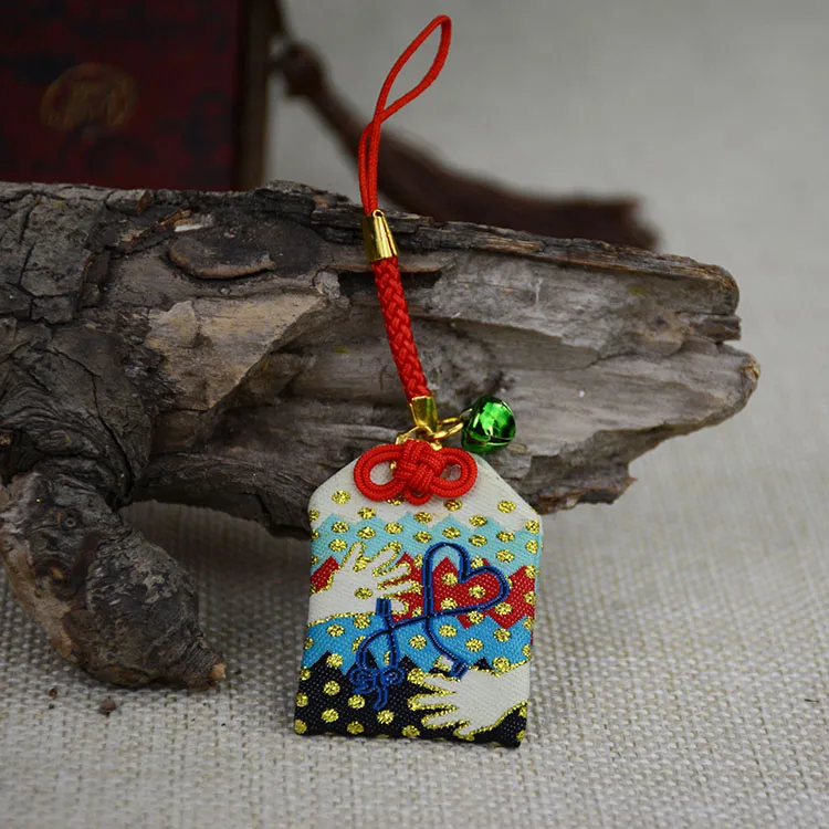 

1pc Omamori small pendant Marrigae Wealth Academic pendant key Japanese blessing bag empty bag amulet Y10