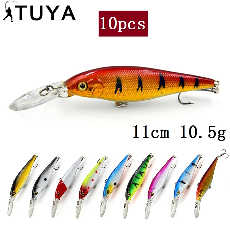 TUYA Fishing Lure Set Minnow Wobblers Trolling Crankbait Artificial Bait Floating Wobbler Cranks Bionic Fish Rolling Hard Lure