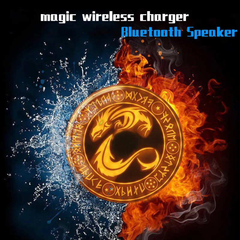 

Dragon Totem Magic Array Wireless Charger Universal 10W Qi Wireless Fast Charger Change for IPhone Huawei with Bluetooth Speaker