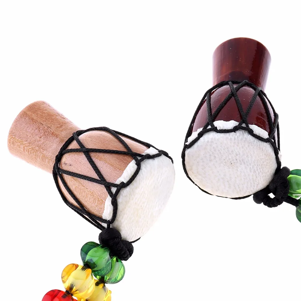 

5pcs Mini Jambe Drummer Individuality Djembe Pendant Percussion Musical Instrument Necklace African Hand Drum Accessories Toy