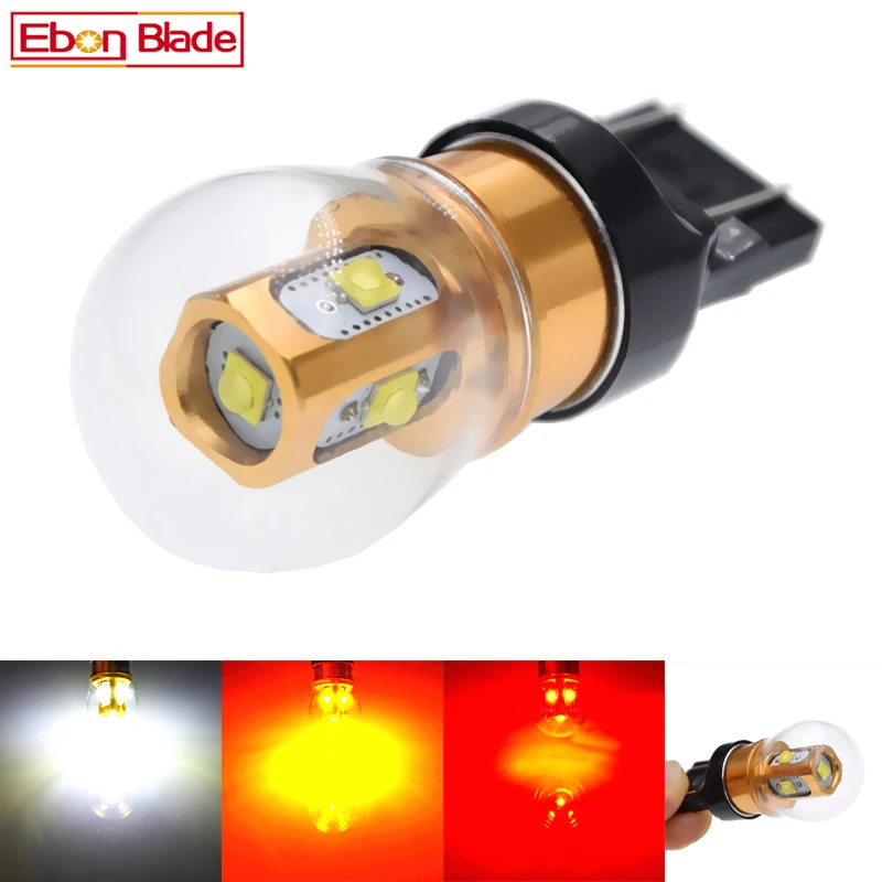 

2Pcs T20 W21W LED WY21W W21/5W 7440 7443 LED Bulbs T25 3157 P27/7W XBD Chips Auto Lamp White Red Amber Car Light LED 10V-30V DC