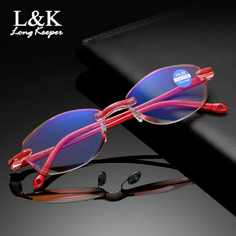 

Ultralight Rimless Reading Glasses Women Men Clear Lens Anti-Blu-Ray Computer Glasses Presbyopia Reader Glasses Retro Vintage