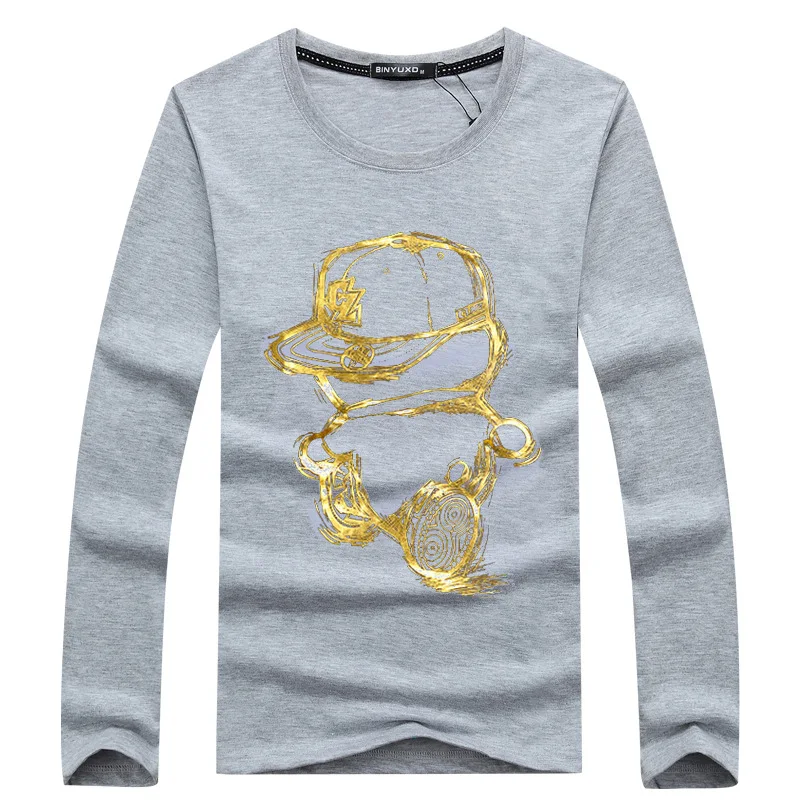 

Free Delivery Long Sleeve Men's T Shirt 2019 New High Quality Premium Cotton T-Shirts Slim Fit Elastic Men's T-Shirt