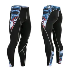 Новые компрессионные брюки спортивные колготки мужские беговые леггинсы одежда для спортзала фитнеса быстросохнущие эластичные спортивные мужские брюки