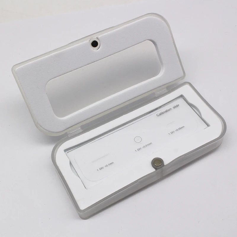 Scale Ruler 0.1 0.05 0.01 mm Stage Micrometer Calibration Slides with 3 Measurement Scales for Microscope Optical Glass