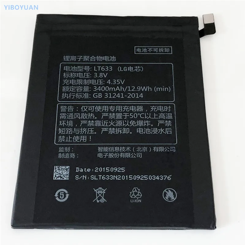 

3.8V 3400mAh LT633 For Letv LeEco Le 1 One Max / X900 X900+ X906 Battery