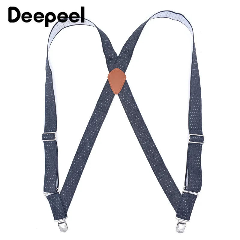 Deepeel 1 шт. 3,5*125 см Повседневное Для мужчин подтяжки жаккардовая Полиэстеровая накидка для двух застежках; 2 шт. костюмных брюк рубашка