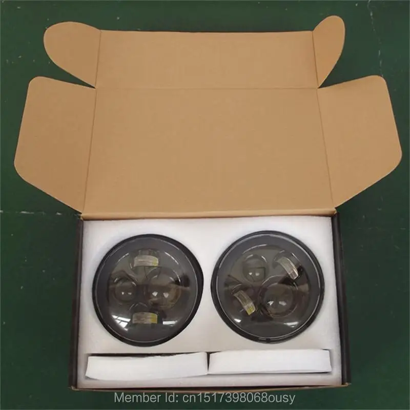 

Black 7'' Round Harley LED Projection Daymaker Headlight 7 INCH LED Automotive headlights for Jeep Offroad Driving light