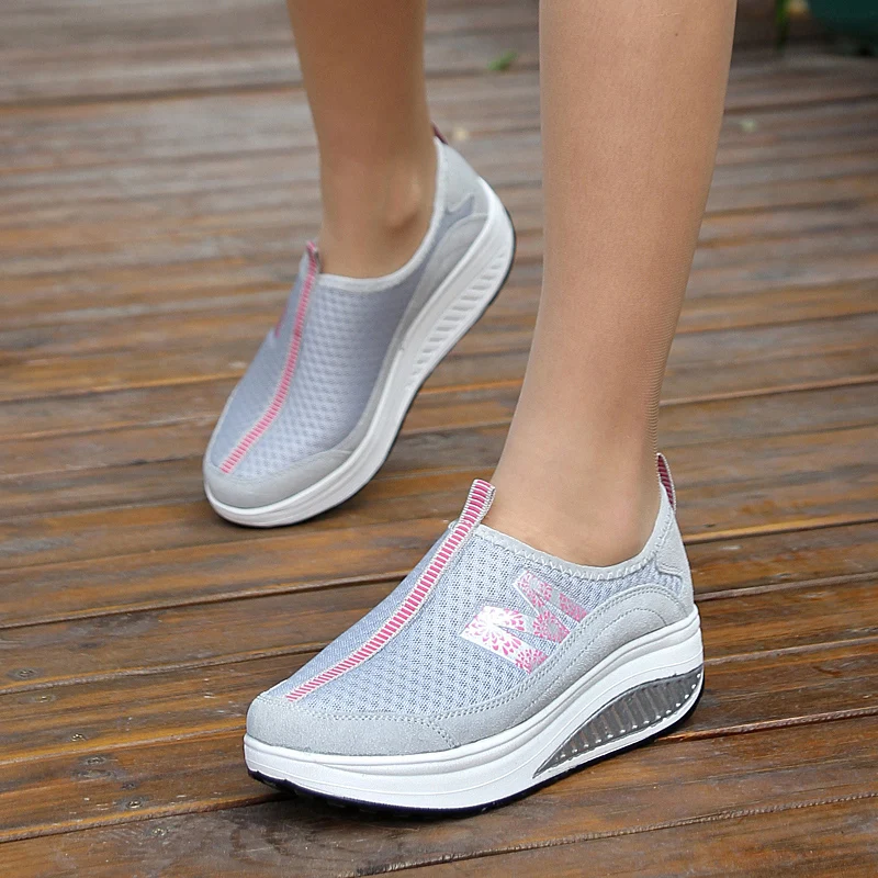 Summer Women Shoes Fashion Casual Walking Shoes Breathable Air Mesh Fitness Ladies Shoes krasovki Women Height
