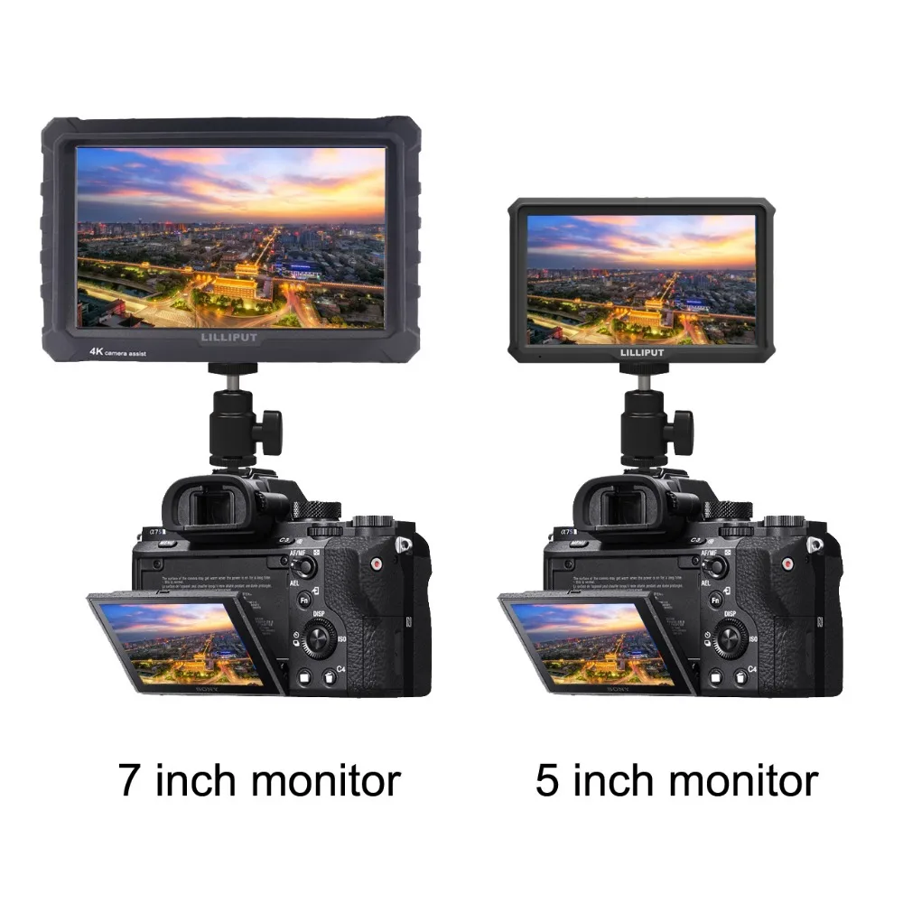 Lilliput A5 5 Inch Utra Slim IPS Full HD 1920x1080 4K HDMI On-camera Video Field Monitor for Canon Nikon Sony DSLR Camera Video