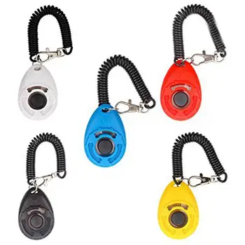 

5 Piece Dog Training Clicker Deluxe Model With Wristband New Upgrade Version 5 Color