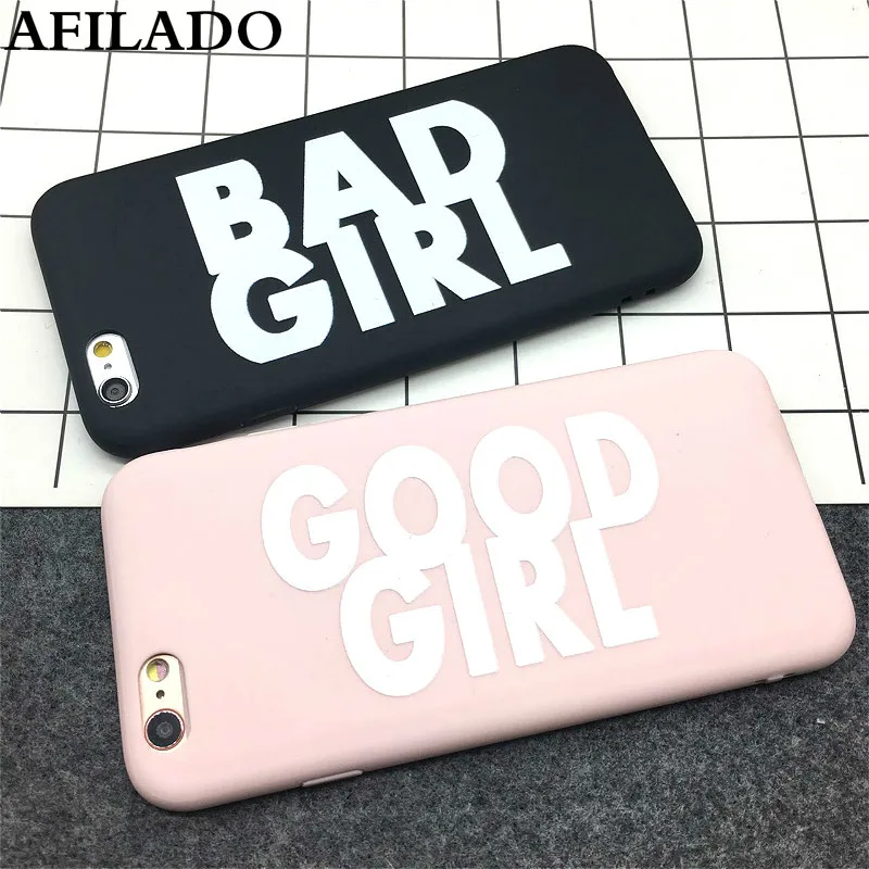 Мода плохая девочка хорошая Мягкие TPU Coque крышка для Iphone 5 5S 6 6S плюс телефон
