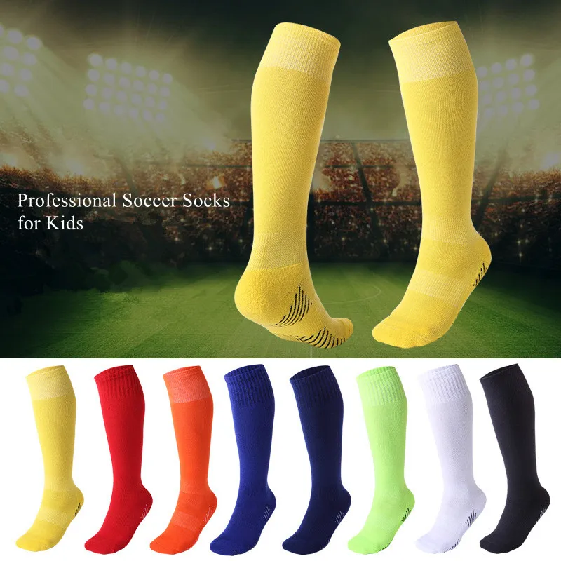 

New Children Professional Soccer Socks Football Jogging running Sports Knee High Sock for Kids Long Stocking Basketball Socks