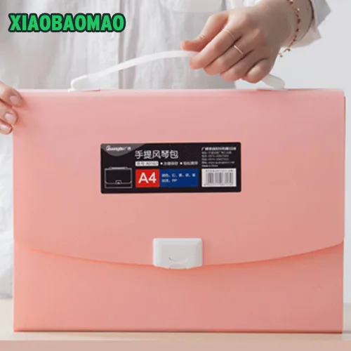 

Simple New Book Waterproof Bags A4 Paper Folder Document Folding Design Color Random Rectangle Office Homeschooling