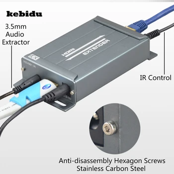 

kebidu Over IP Lan Network HD 1080P HDMI Extender TX/RX 150M with IR over CAT6 RJ45 Ethernet Cable Support HDMI 3D for HDTV DVD