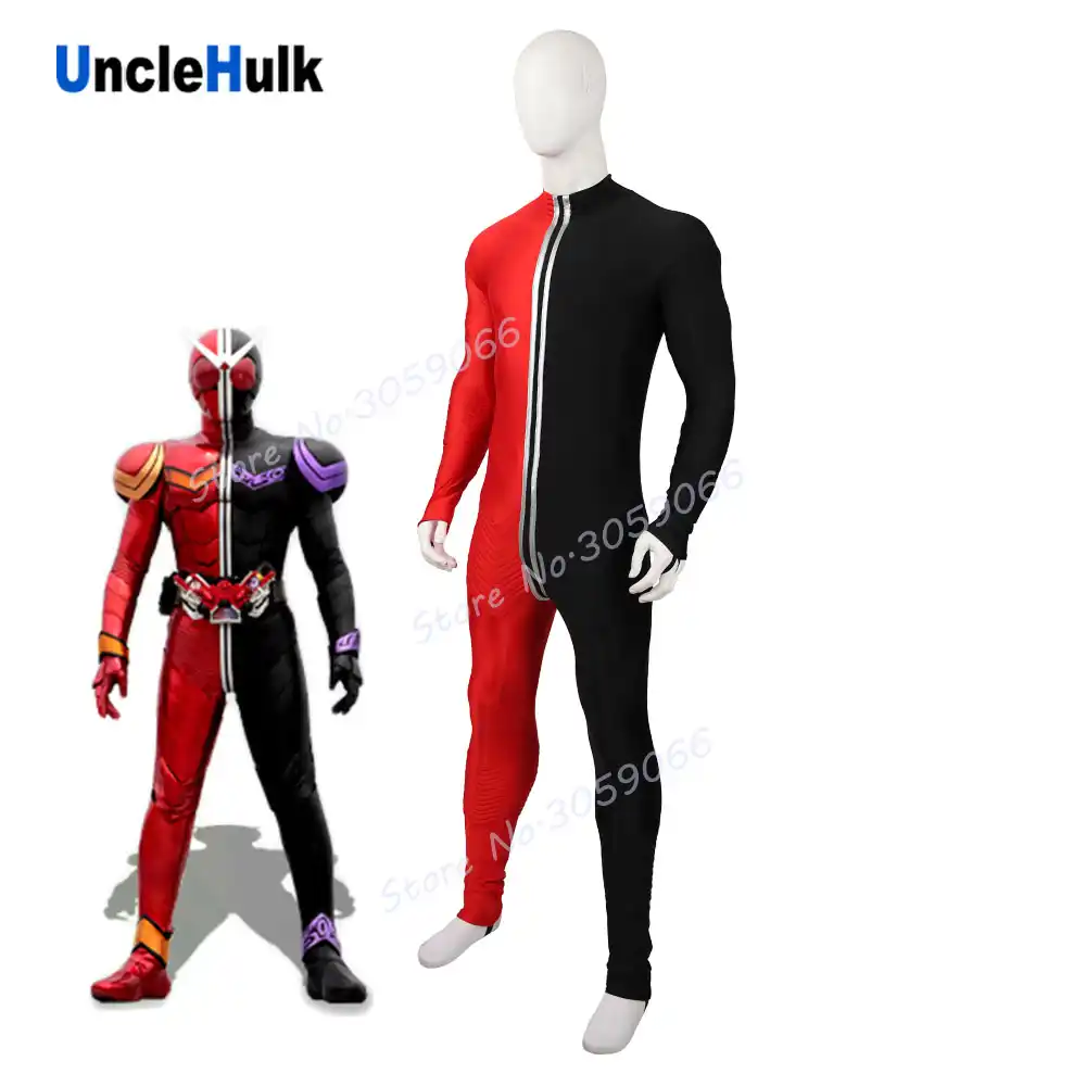 カスタマイズ仮面ライダー W 熱 ジョーカー 赤黒 全身タイツコスチューム Unclehulk Movie Tv Costumes Aliexpress